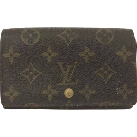 229155BL (L1) Louis Vuitton Wallet Porte Monnaie Billets Tresor Brown Monogram - Picture 1 of 9